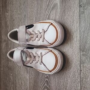 Nike Kids White and Brown Sneakers